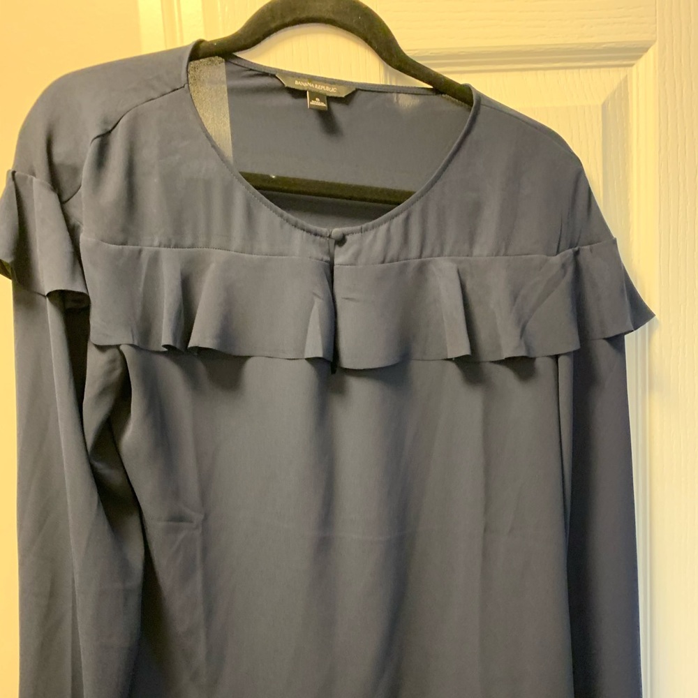 Banana republic navy blouse